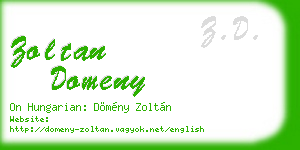 zoltan domeny business card